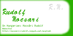rudolf mocsari business card